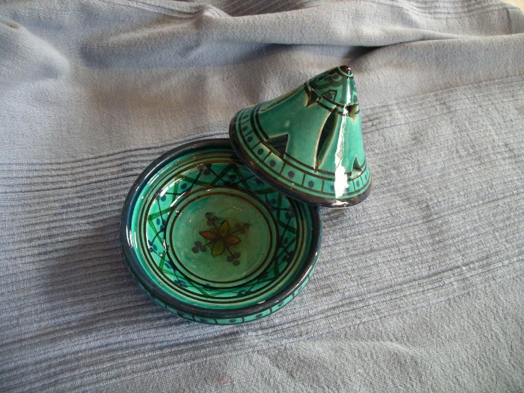 brule encens ou de papier d'arménie en porcelaine - Rare, Enlèvement, Comme neuf, Vert, Autres matériaux