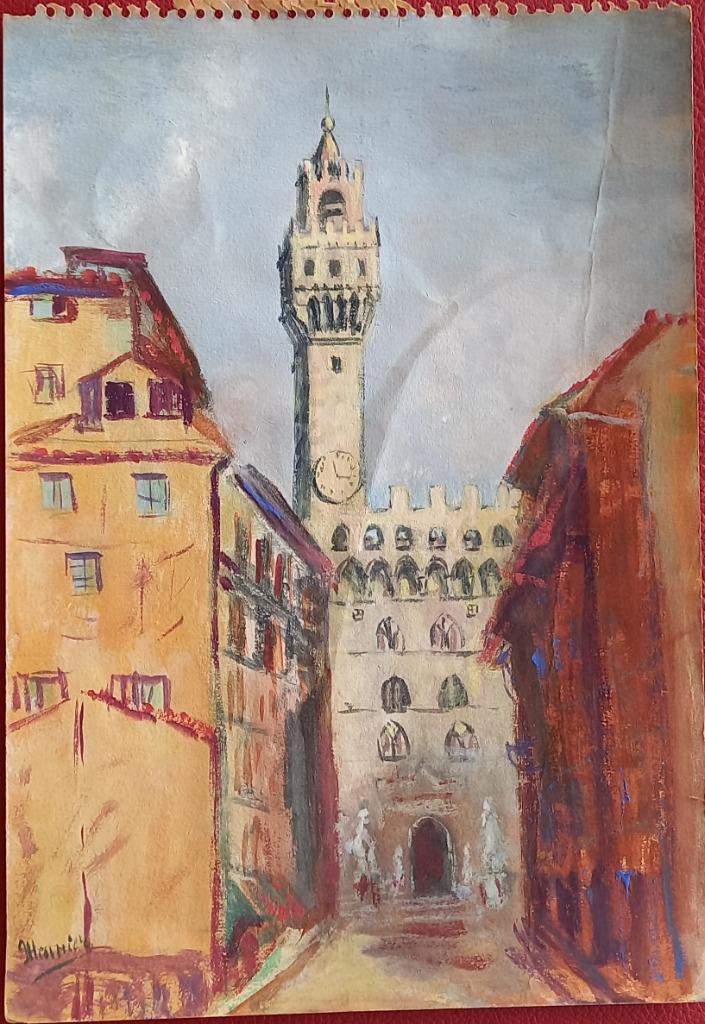 Twee Aquarellen Henri Georges Meunier (1873-1922), Ophalen of Verzenden