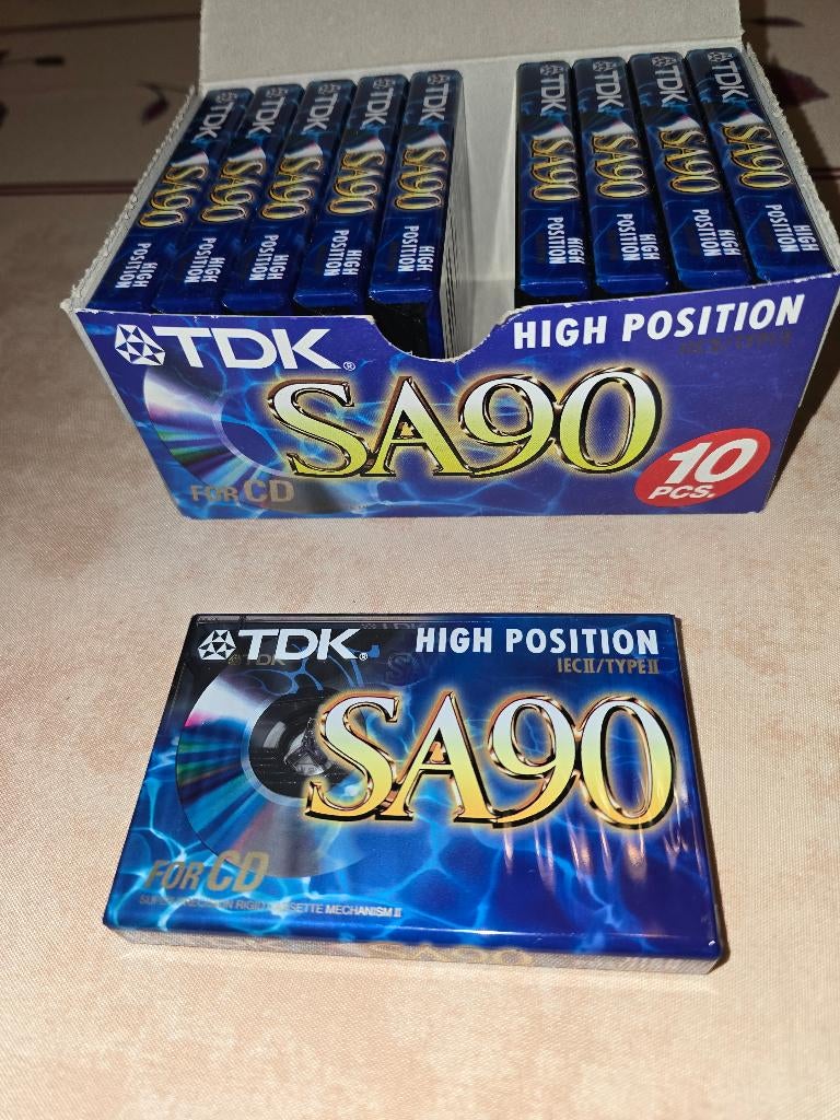 TDK-SA90 cassettes pak van 10 stuks, Ophalen of Verzenden, Nieuw