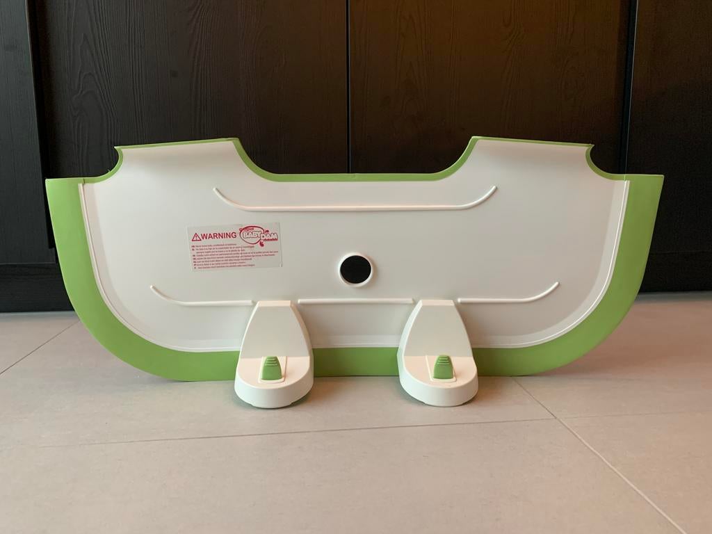 Babydam badverkleiner, wit/groen, Kinderen en Baby's, Ophalen, Zo goed als nieuw, Standaard