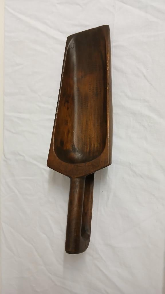 antieke houten graanschep,meelschep-45x12cm-perfecte staat, Antiek en Kunst, Ophalen