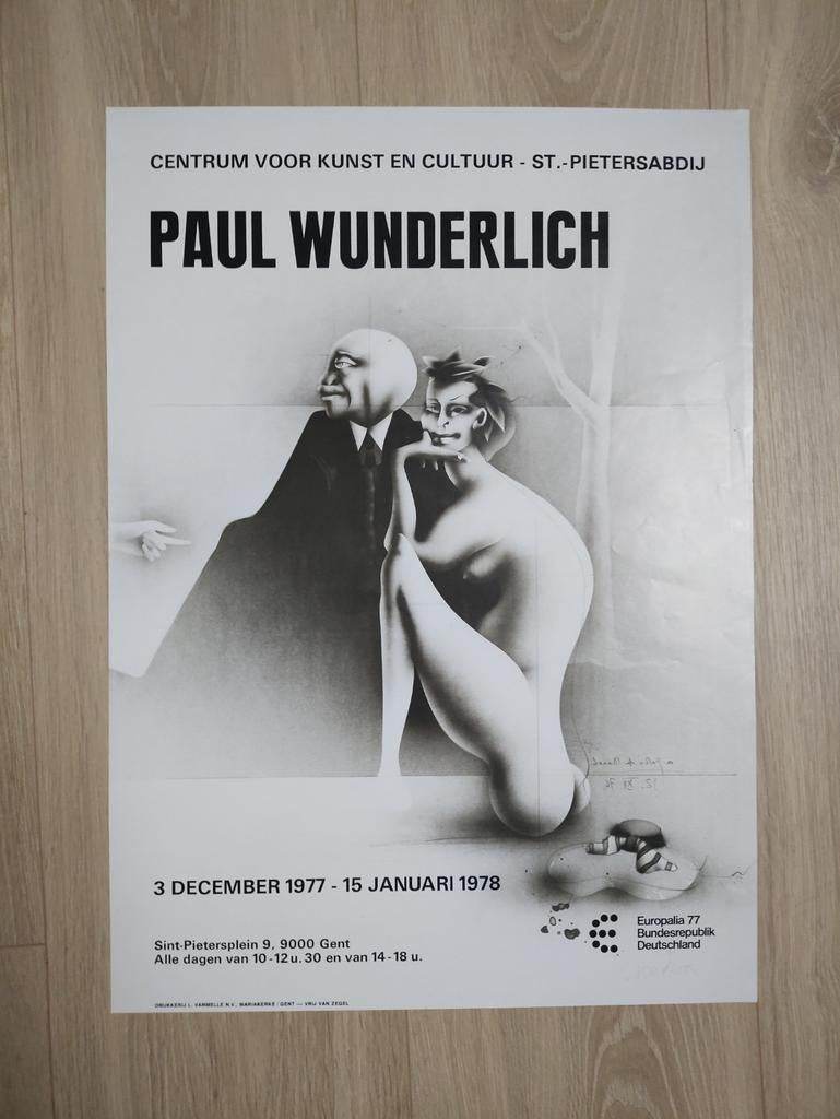 Affiche voor de tentoonstelling van Paul Wunderlich - 1977, Ophalen