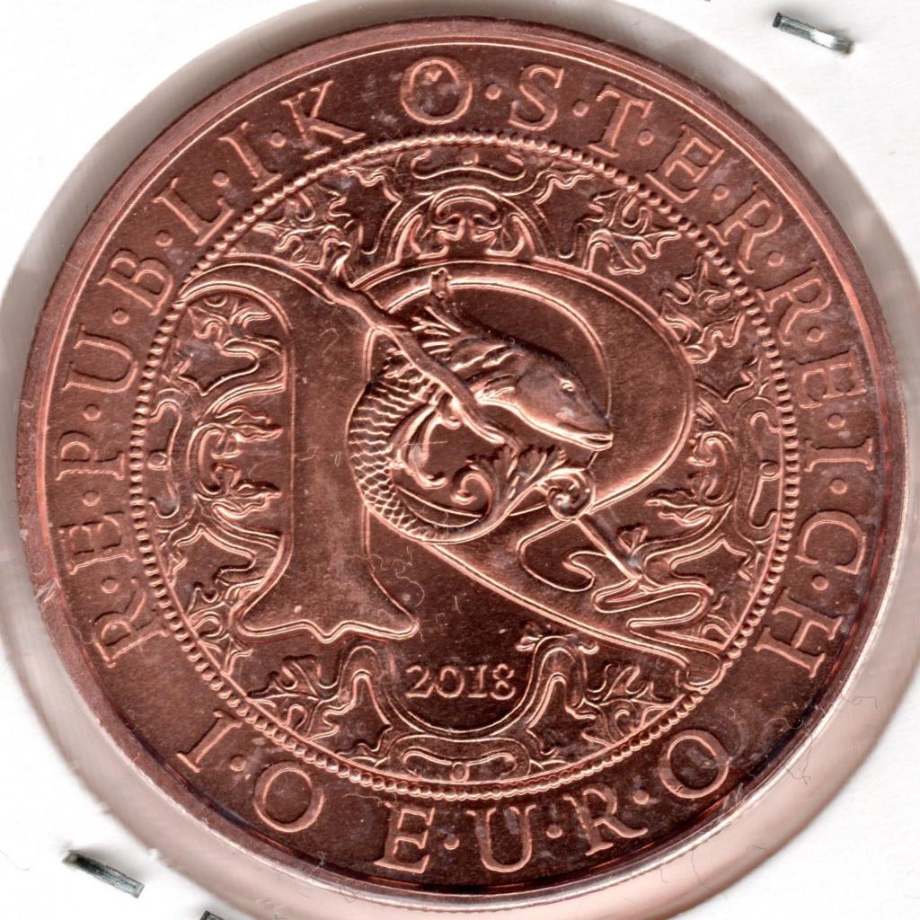 Oostenrijk: 10 Euro 2018 Aartsengel Rafaël KM#3284 Ref 16546, Ophalen of Verzenden, Oostenrijk, 10 euro, Losse munt