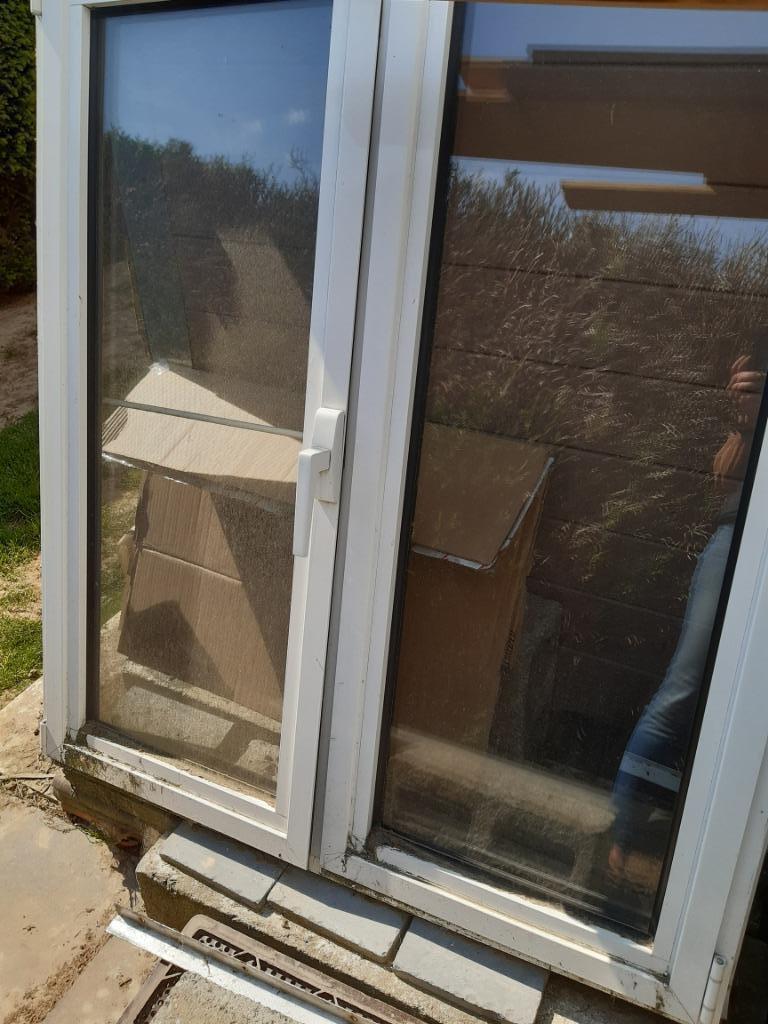 Ramen, Double vitrage, 120 à 160 cm, Fenêtre de façade ou Vitre, Enlèvement
