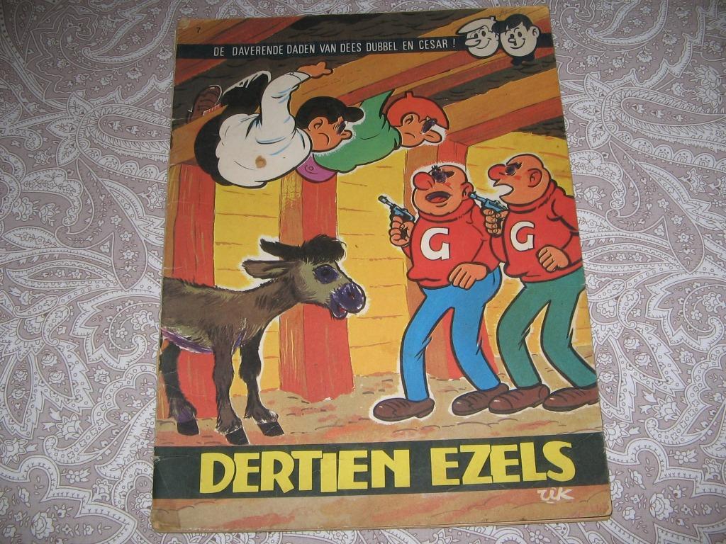 Dees dubbel+Cesar nr 7: Dertien ezels - 1 druk, Gelezen, Eén stripboek, Ophalen of Verzenden, Rik leeman