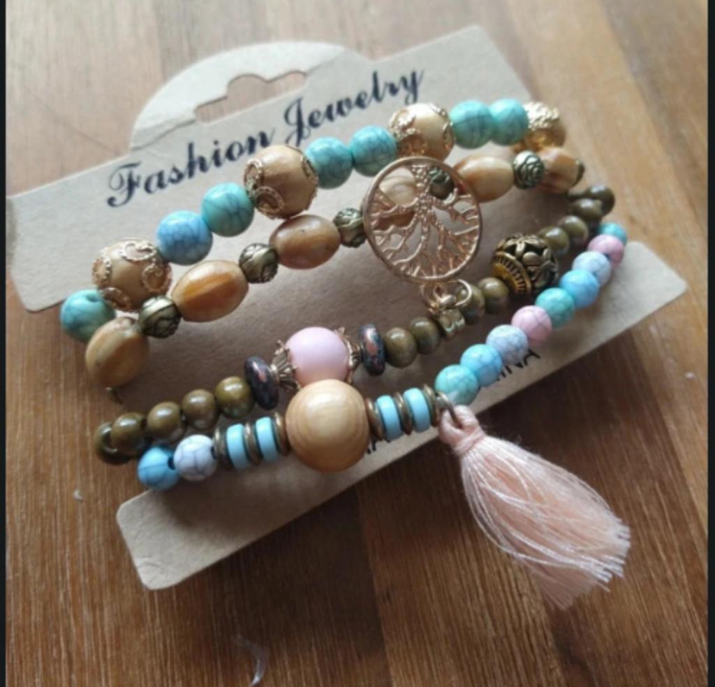 Armbanden setje uit bobo, Verzenden