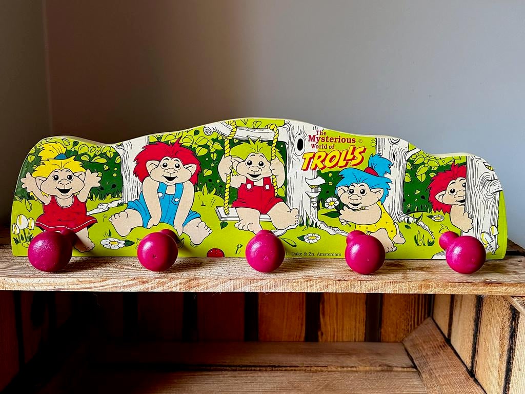 Retro kapstok mystery world of trolls jaren 90, Verzamelen, Ophalen of Verzenden, Huis en Inrichting