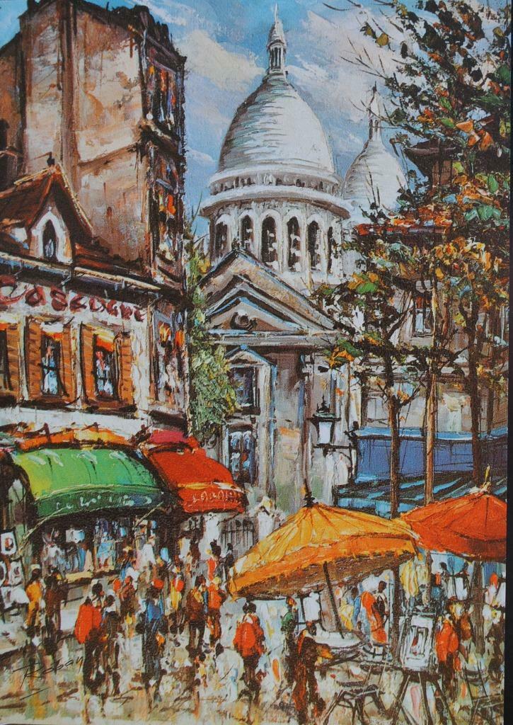 Carte postale de 1975, PARIS - La Place du Tertre, Enlèvement ou Envoi, 1960 à 1980, Non affranchie, France