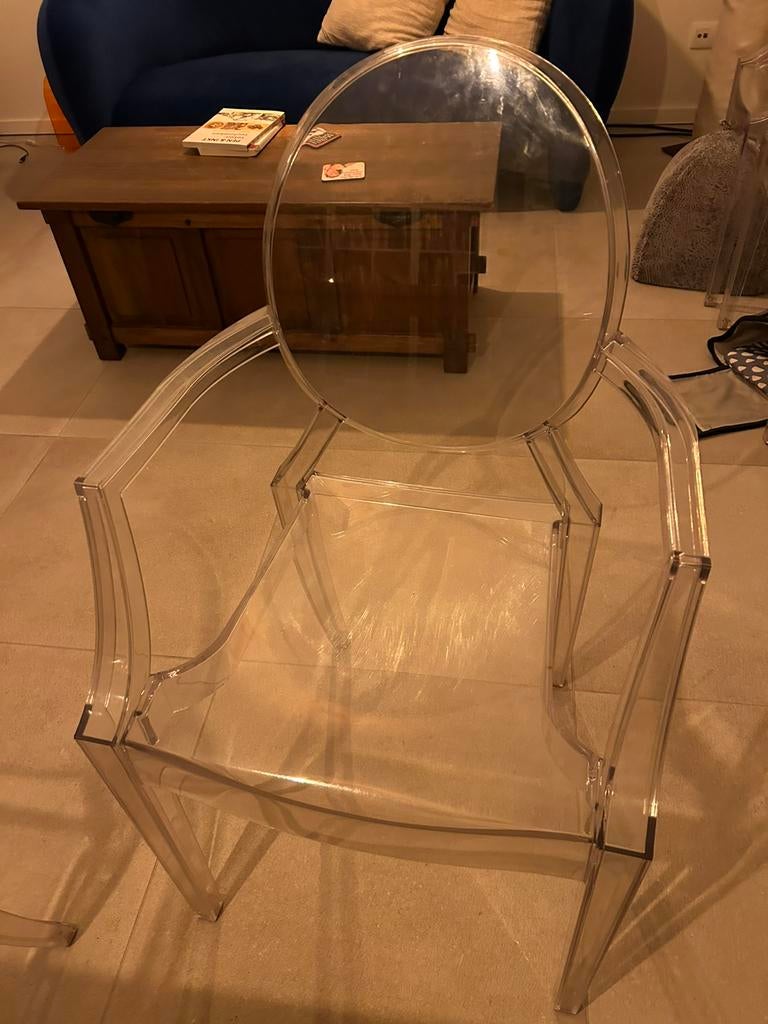 Set van 8 stoelen “Ghost” Kartell ontwerp Philippe Starck, Ophalen, Kunststof, Gebruikt, Overige kleuren