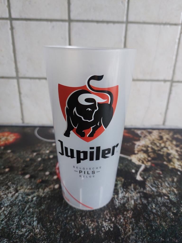 Bier beker jupiler, Verzamelen, Biermerken, Ophalen of Verzenden, Zo goed als nieuw, Glas of Glazen, Jupiler