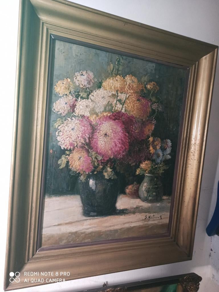 Schilderij boeket bloemen, Enlèvement