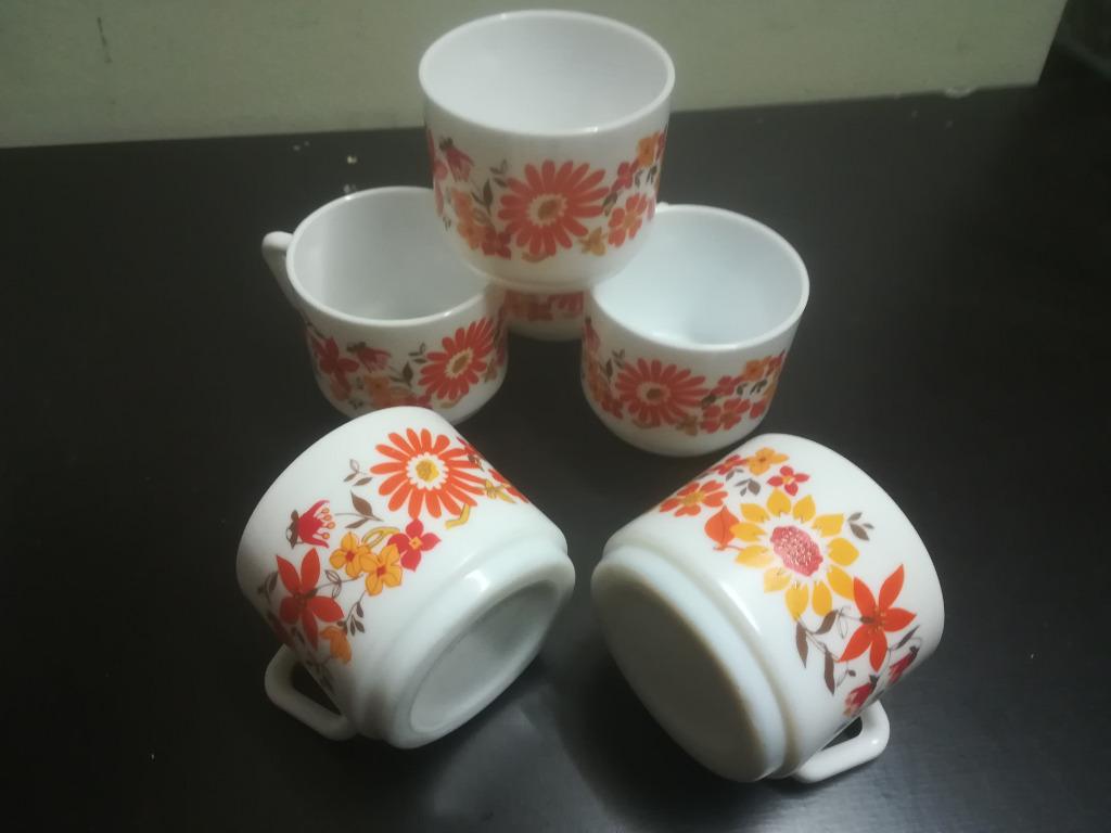 Arcopal Model FLORE-6 chocolade kopjes/6 schoteltjes-6 desse, Ophalen of Verzenden
