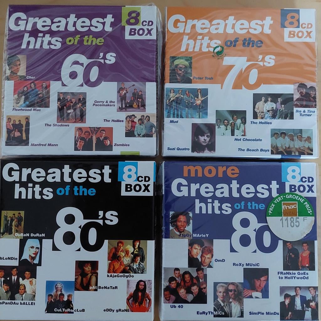 32 cd's Greatest hits of the 60's, 70's, 80's, Cd's en Dvd's, Ophalen of Verzenden, Zo goed als nieuw, Pop