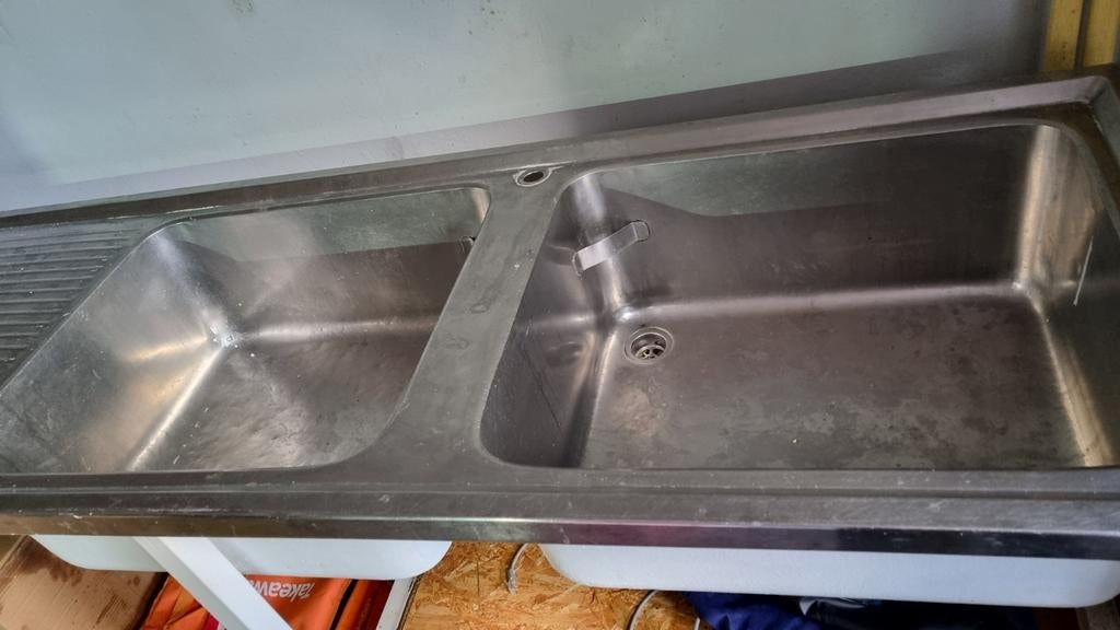 Grand evier de plonge inox, Ophalen of Verzenden