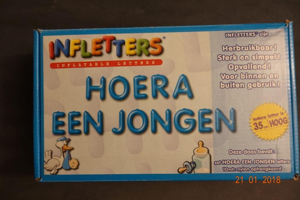 opblaasslinger 'hoera een jongen', Ophalen of Verzenden, Zo goed als nieuw