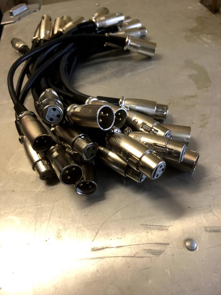 set van 16 XLR-kabels, Ophalen of Verzenden, Zo goed als nieuw, Apparatuur