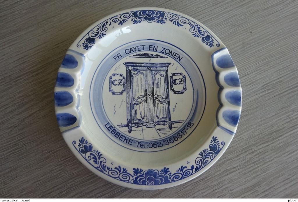 Lebbeke Delfts Blauw (asbak - cendrier) - Fr. Cayet en Zonen, Ophalen of Verzenden