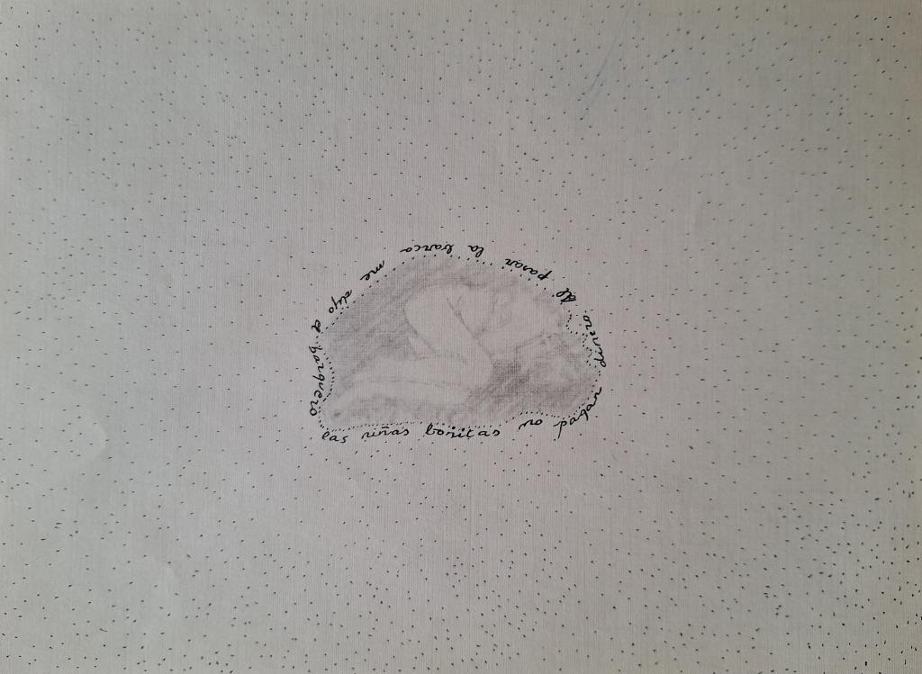 vrouw, tekening in potlood en pen, Mirta TOCCI, Antiek en Kunst, Ophalen
