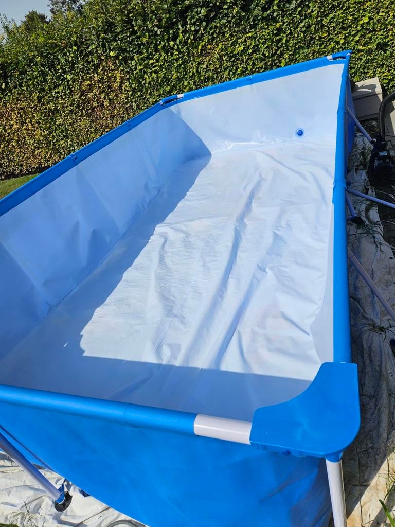 Zwembad + Zandfilter + pomp harma pool + 2x solar heater, Ophalen, Gebruikt, Ladder