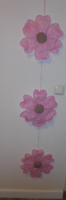 BLOEMEN GUIRLANDE PAPIER IN ROZE 145 CM NIEUW, Huis en Inrichting, Ophalen of Verzenden, Nieuw