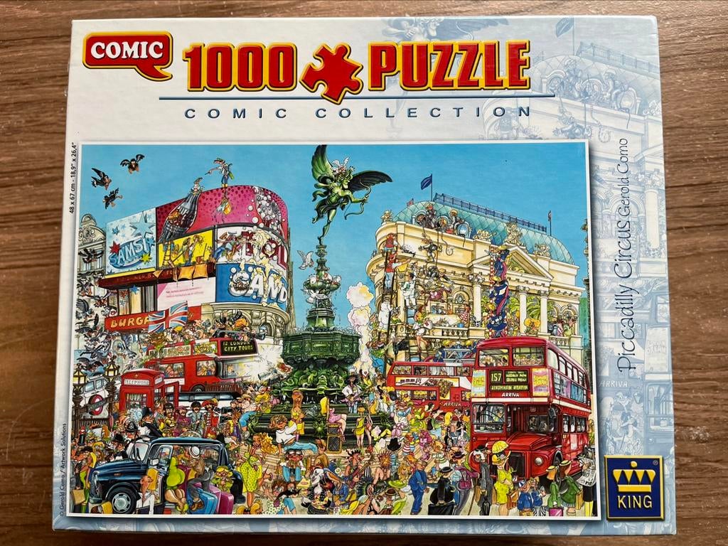 Comic Puzzel Piccadilly Circus, Enlèvement