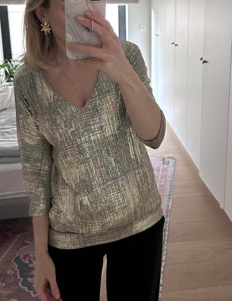Gouden blouse, Kleding | Dames, Maat 38/40 (M), Overige kleuren, Lola & Liza, Ophalen of Verzenden