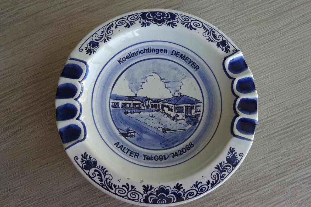asbak cendrier Delfts Blauw koelinrichting Demeyer Aalter, Antiquités & Art, Enlèvement ou Envoi