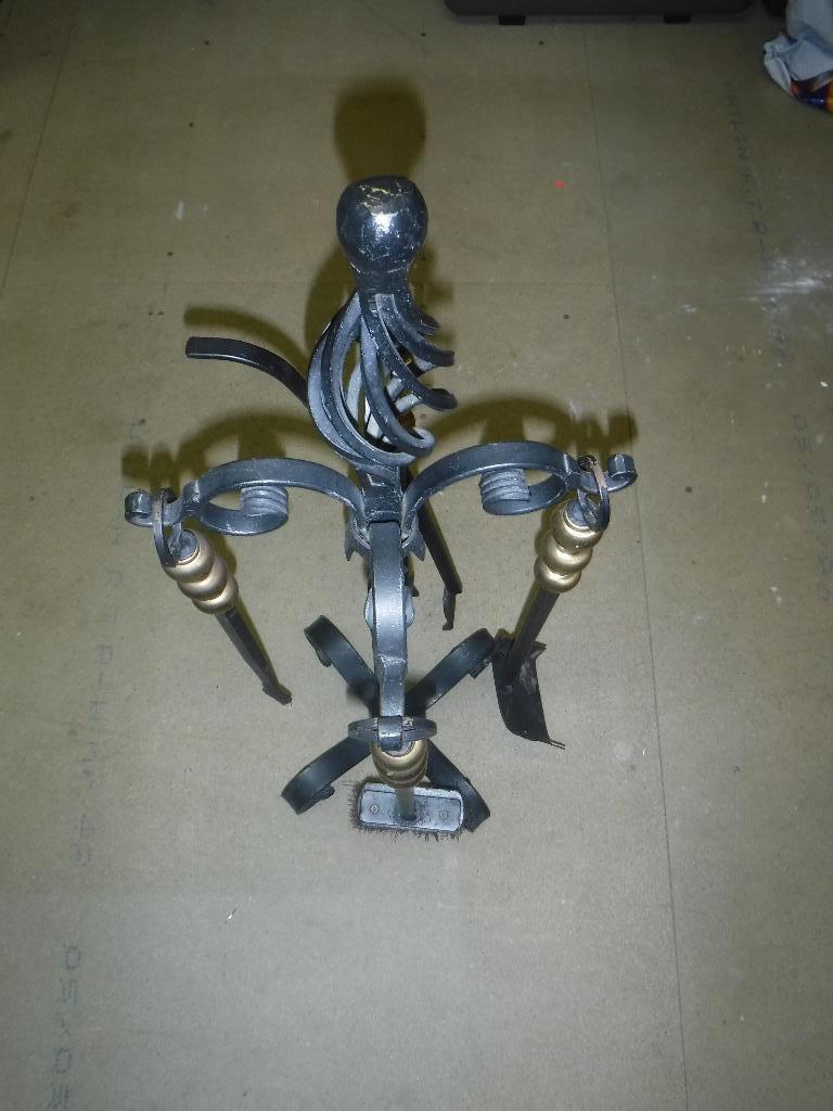 smeedijzeren openhaard set, Ophalen of Verzenden, Zo goed als nieuw, Houthaard