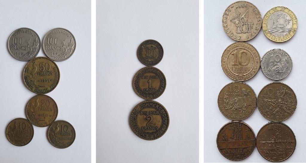 FRANKRIJK, lot van 17 munten, Ophalen of Verzenden, Frankrijk, Losse munt