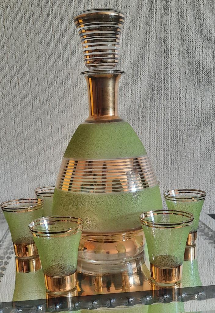 Set à liqueur avec 6 verres de Laeken, Antiquités & Art, Enlèvement
