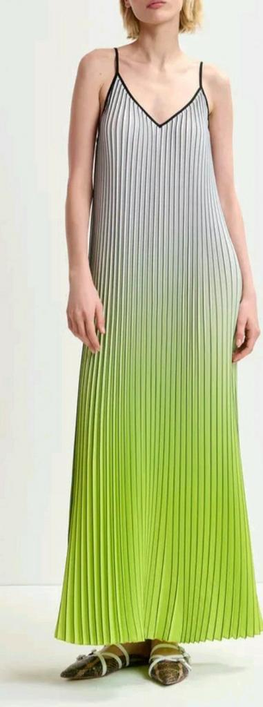 Grijs-groen-zwarte geplisseerde cambi-jurk essentiel antwerp, Kleding | Dames, Ophalen, Grijs