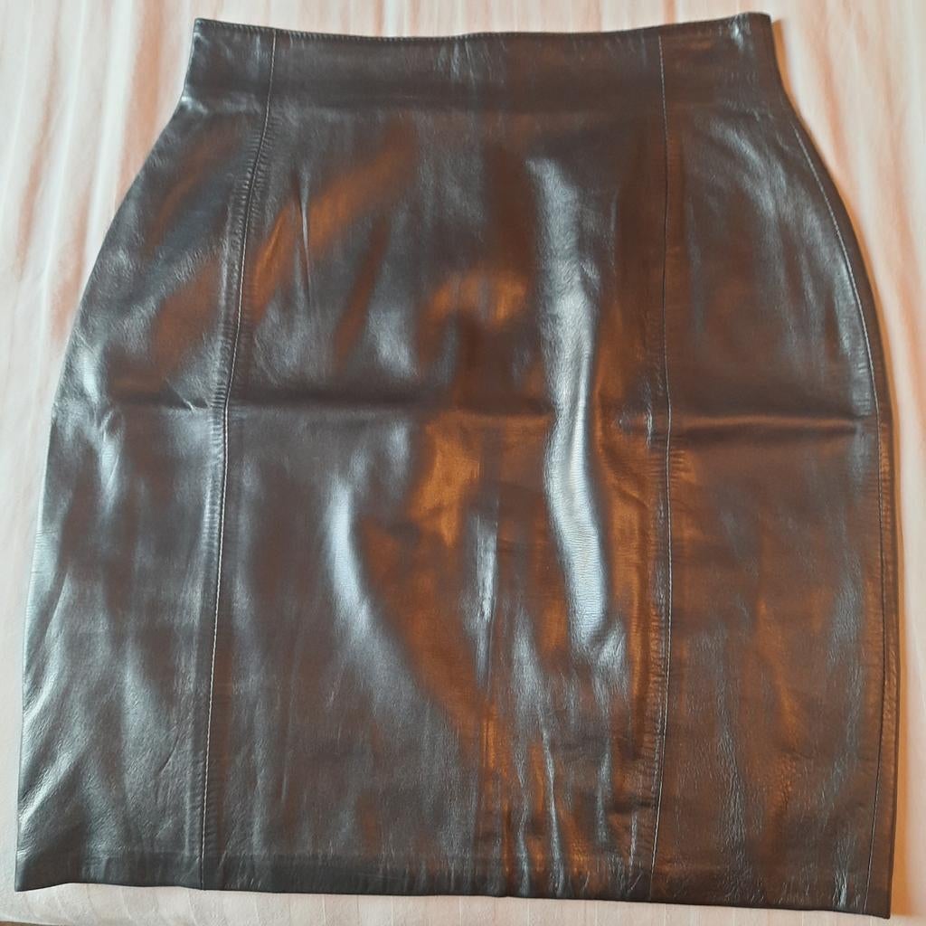 MOSCHINO*ZWARTE LEDEREN ROK*SMALL*NIEUW*, Ophalen, Zwart, Nieuw, Moschino