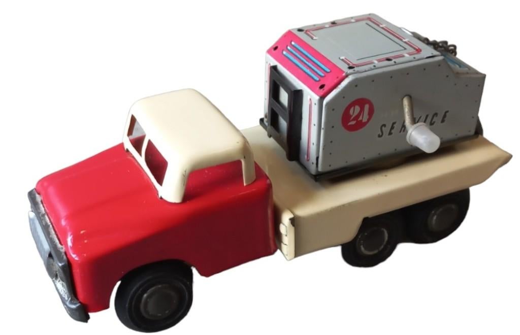 MF 774 kraan Tin Toy in metaal. met Friction, Antiek en Kunst, Antiek | Speelgoed, Ophalen of Verzenden