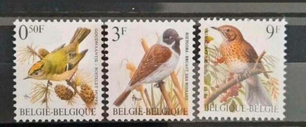 Belgique : COB 2424/26 ** Oiseaux 1991., Sans timbre, Neuf, Enlèvement ou Envoi, Non oblitéré