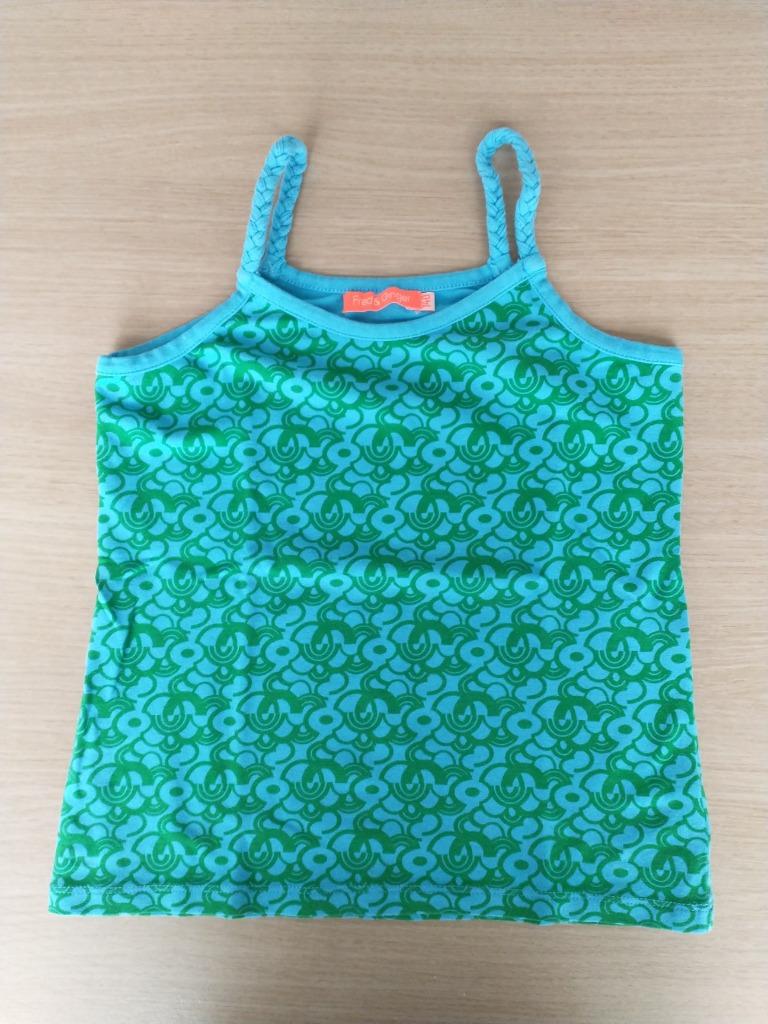 Topje groen-blauw - Fred & Ginger - maat 140, Gebruikt, Meisje, Ophalen of Verzenden, Fred & Ginger