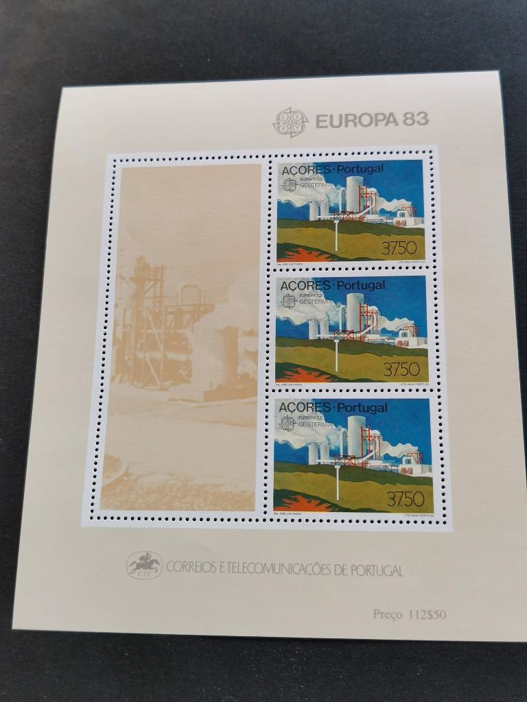 Azoren 1983 - Europa CEPT - geothermie - BLOK **, Ophalen of Verzenden, Portugal, Postfris