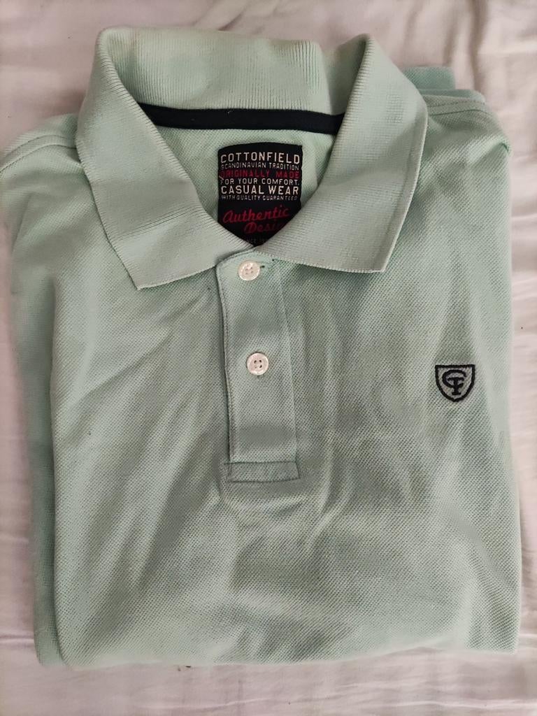 COTTENFIELD Scandinavian tradition, polo in mint color, L, Ophalen of Verzenden, Zo goed als nieuw