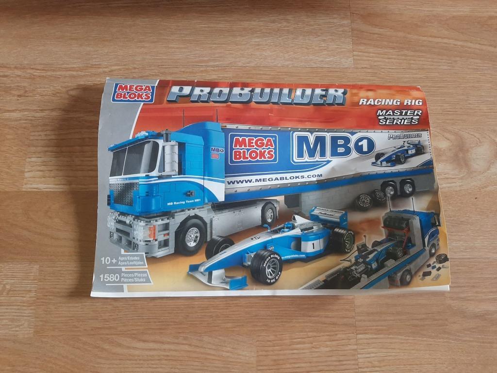 Mega bloks Pro builder racing rig 9744, Kinderen en Baby's, Speelgoed | Bouwstenen, Ophalen of Verzenden, Zo goed als nieuw, Megabloks
