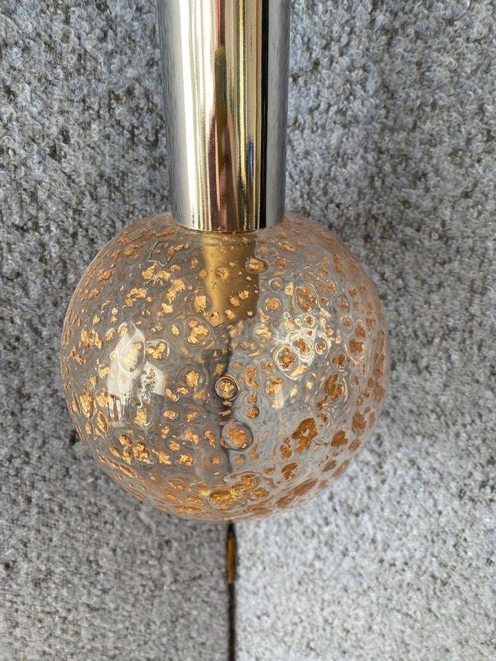 Murano vintage jaren 70 chromen koperen hanglamp, Ophalen