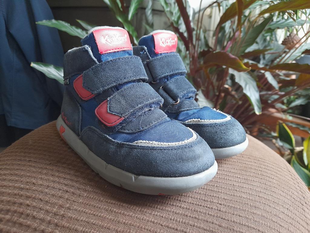 KICKERS - Kinderen sneakers/laarsjes van canvas & suède (28), Gebruikt, Kickers, Sportschoenen, Ophalen of Verzenden