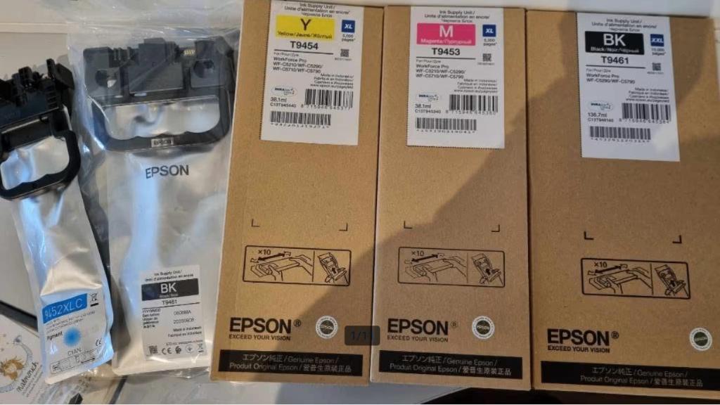 5 nieuwe cartridges voor Epson WorkForce PRO WF-C5710 2 MAXI, Computers en Software, Printerbenodigdheden, Verzenden, Nieuw, Epson