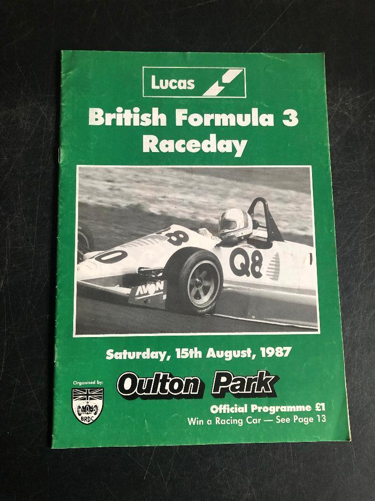 programme F3 Oulton Park Formule 3, Enlèvement ou Envoi