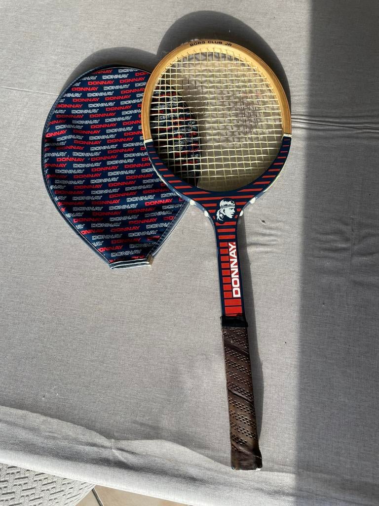 Vintage houten tennisracket Donnay Borg Club Jr, Ophalen of Verzenden, Gebruikt