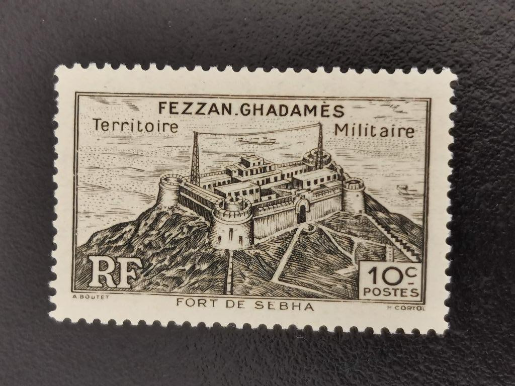 Fezzan Ghadames 1946 - fort van Sebha **, Postzegels en Munten, Postzegels | Afrika, Ophalen of Verzenden, Libië, Postfris