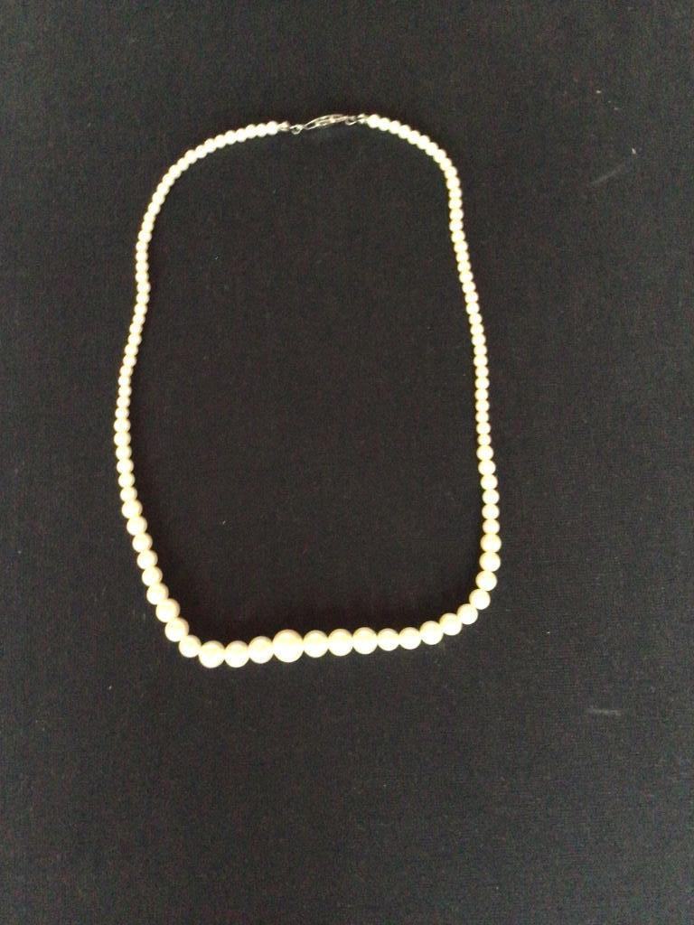 Collier en perles, Handtassen en Accessoires, Kettingen, Ophalen of Verzenden, Gebruikt, Wit, Overige materialen