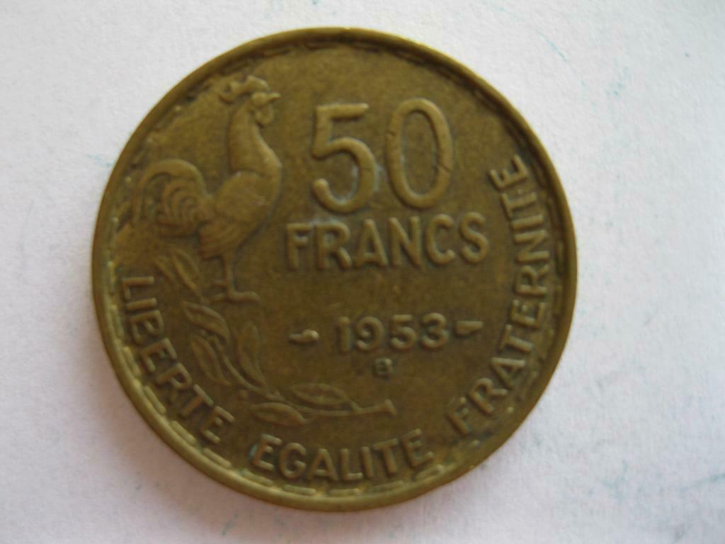Frankrijk 50 Francs 1953, Ophalen of Verzenden, Frankrijk, Losse munt