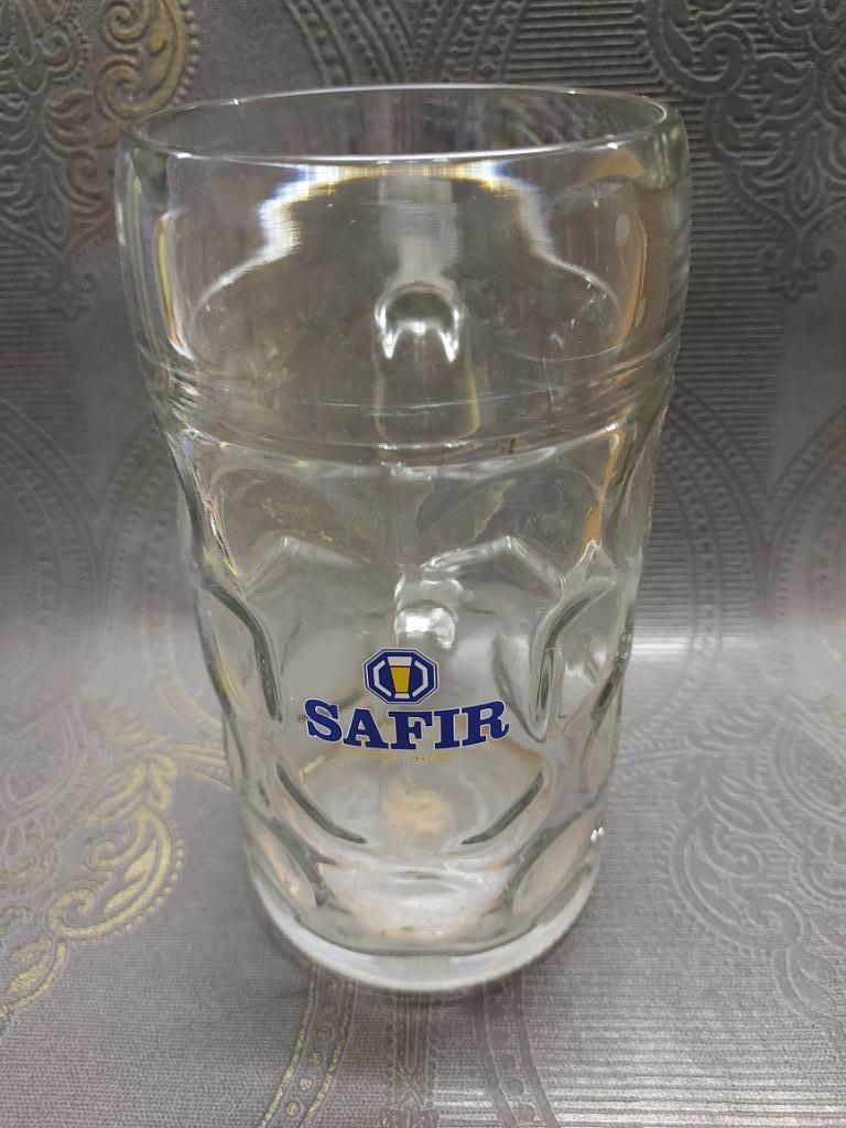 Glazen bierpot Safir 1 liter, Verzamelen, Ophalen of Verzenden, Gebruikt, Gebruiksvoorwerp
