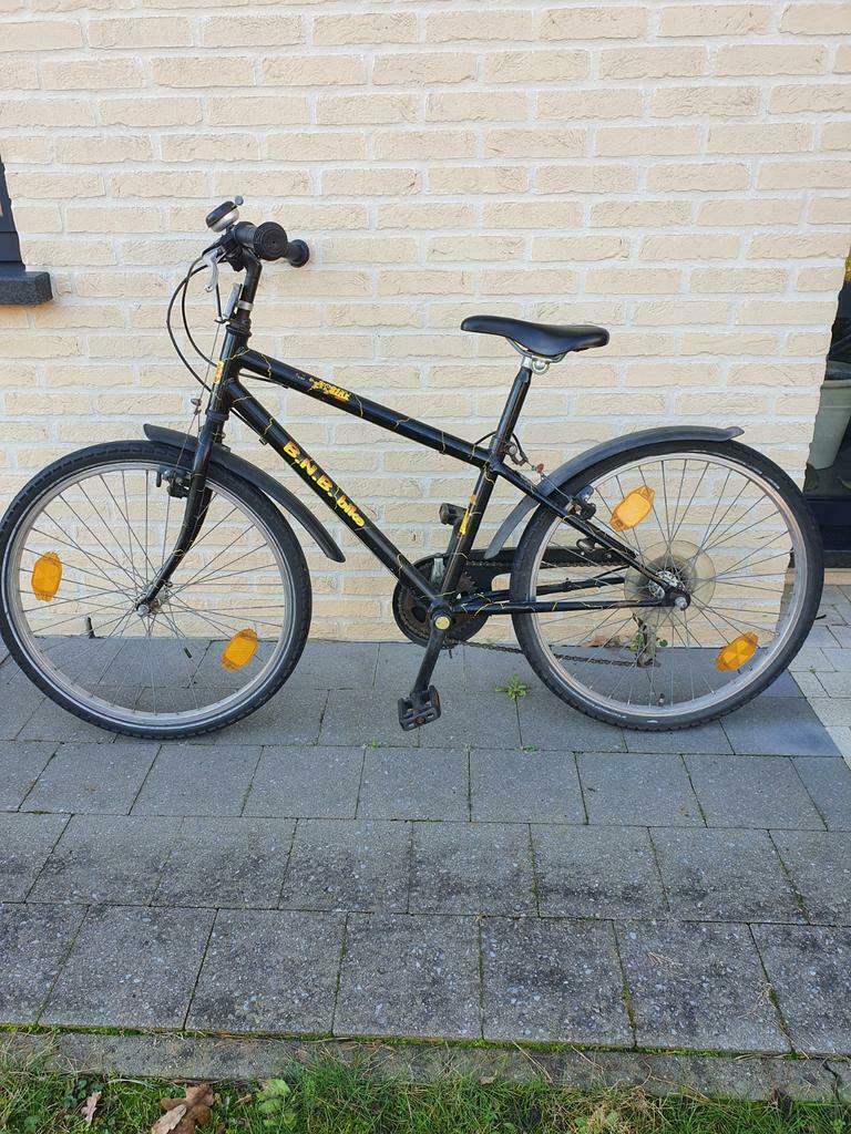 zwarte jongensfiets - 24 inch, Ophalen, Gebruikt, 24 inch, Handrem