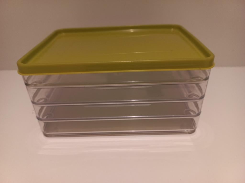 4 stapelbare bakjes  + deksel voor charcutterie, Ophalen of Verzenden, Gebruikt