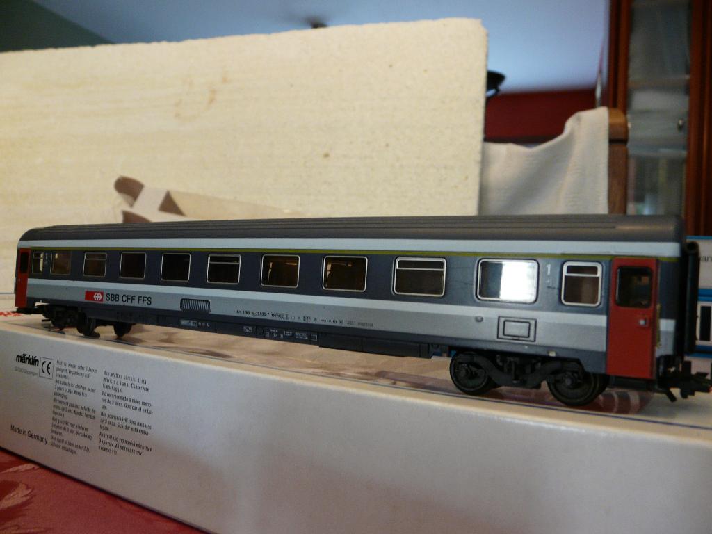 Märklin 2 x HO 4266 voiture de tourisme EUROFIMA SBB CFF, Courant alternatif, Wagon, Enlèvement, Utilisé